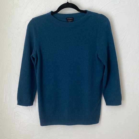 Talbots Sweaters - Talbots 100% Cashmere crew neck 3/4 sleeve sweater▪️size S